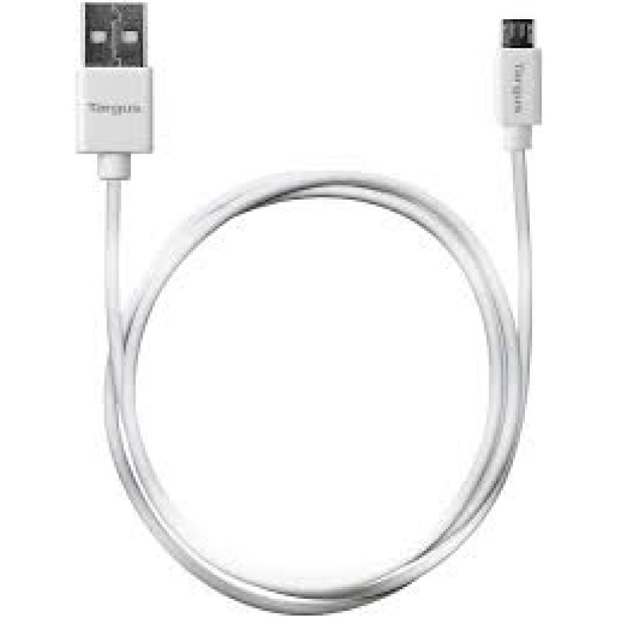 Targus Micro USB Cable 1 m ACC96601AP sync cable (Compatible with All Smartphones, Tablets and MP3 player, White)