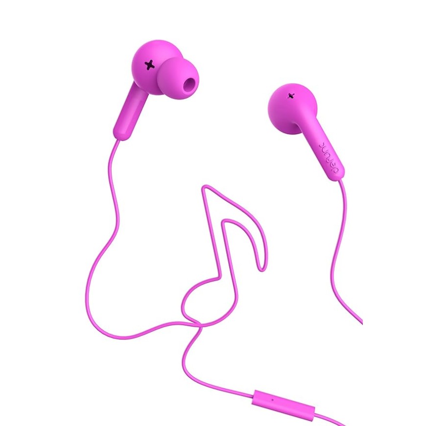 Defunc Go Music Earphone With Mic Reduces Ambient Noise For True Music Lovers (Pink)