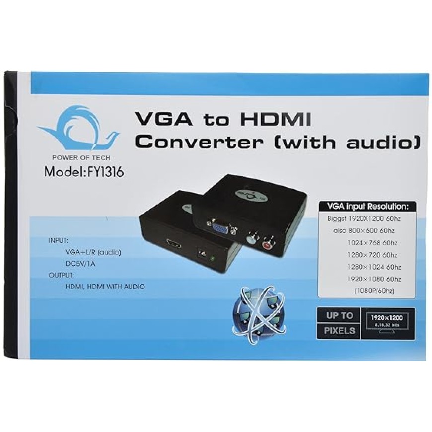Generic VGA to HDMI Converter (with Audio), Model - FY1316 (M_Edge_17)