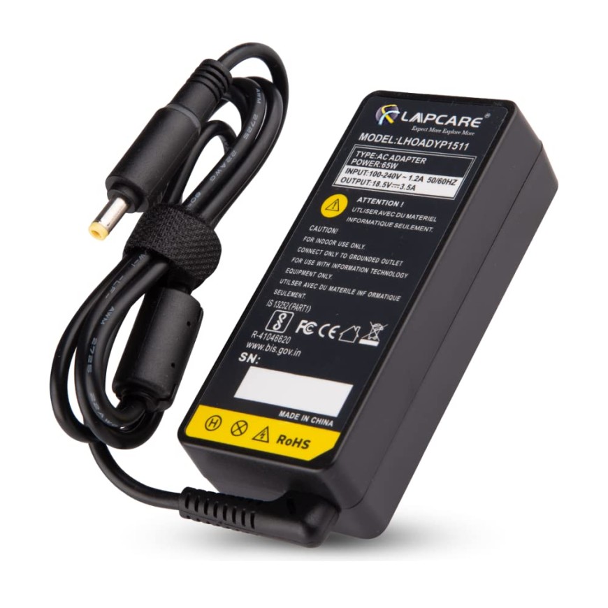 LAPCARE 18.5V 3.5A Yellow Pin 65 W Adapter