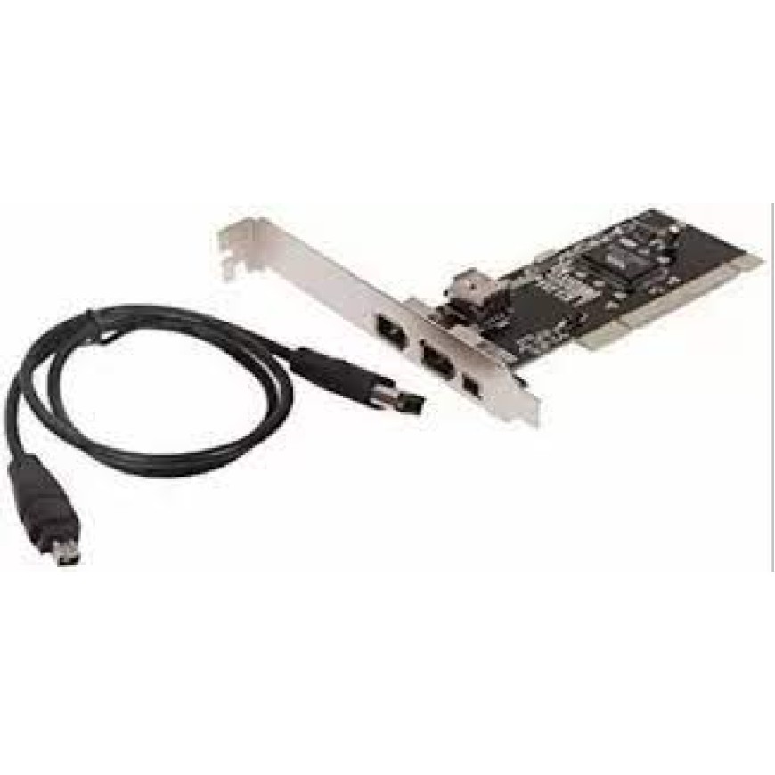 Classicnetwork 3 Port PCI Firewire 400 Card with VIA chipset- 6 pin 4 pin Firewire Controller Expansion Card Network Interface Card (Black)