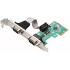 Classicnetwork 2 Port DB9 Serial RS-232 PCI-Express Card Network Interface Card (Silver, Green)