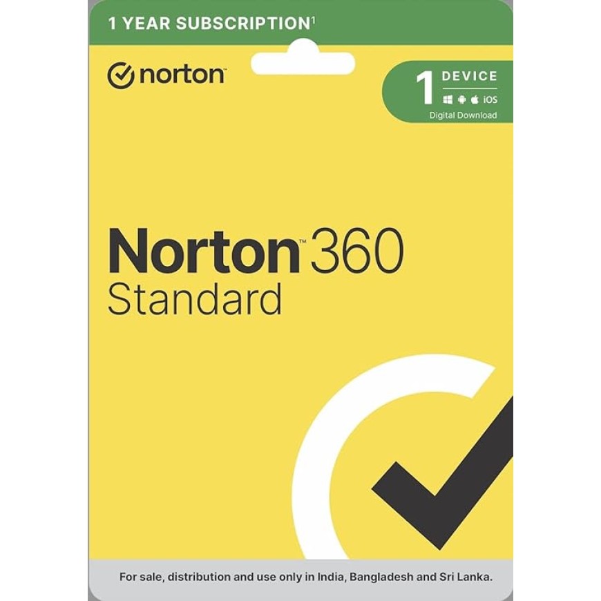 Norton 360 Standard |1 User 1 Year|Total Security for PC, Mac, Android or iOS|Additionally Includes Password Manager, PC Cloud Back Up, SafeCam for PC |Email Delivery in 2 Hrs