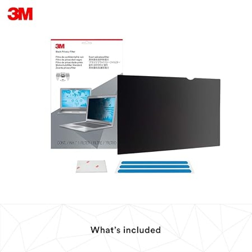 3M Privacy PC and Acrylic Filter for 14.1 inches Widescreen Laptop (PF14.1W, Black)