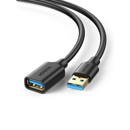 UGREEN Usb 3.0 Extension Cable Ugreen Usb 3.0 Adapter Type A Male To Female Extender Cord 6Ft 6Ft, Black