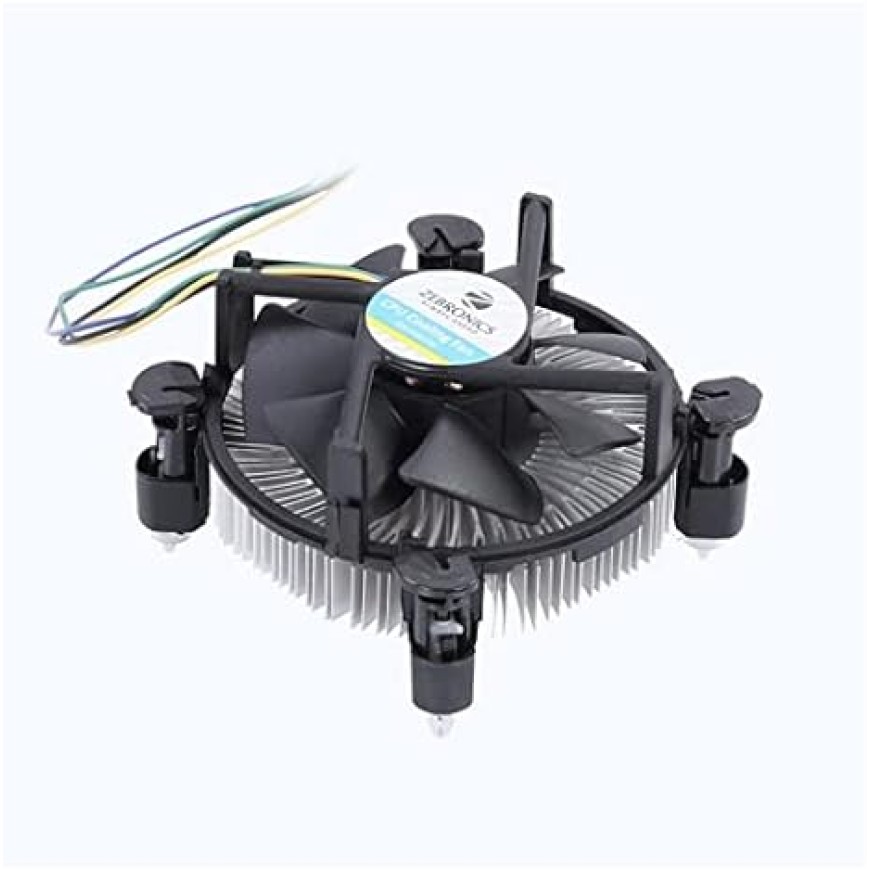 Zebronics CPU Cooling Fan | 775/1150/1155/1156 Socket | 90mm CPU Fan | Thermal paste Included
